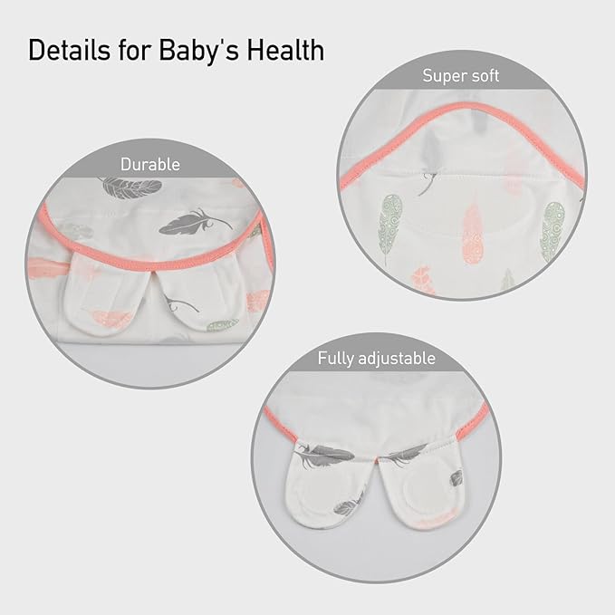 Organic Baby Swaddle Sleep Sacks, 3-Pack Swaddles for Newborns Baby Essentials, Infant 0-3 Months, 100% Cotton Soft & Snug Adjustable Wrap Nursery Swaddling Blankets Improves Sleep