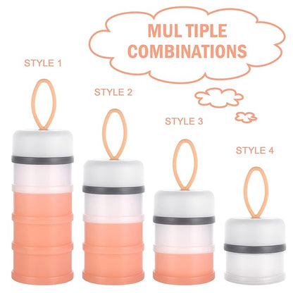 Accmor 2 Pack Baby Formula Dispenser On The Go, Stackable Formula Dispenser Formula Container to Go, Non-Spill Portable Milk Powder Kids Snack Storage Container, BPA Free