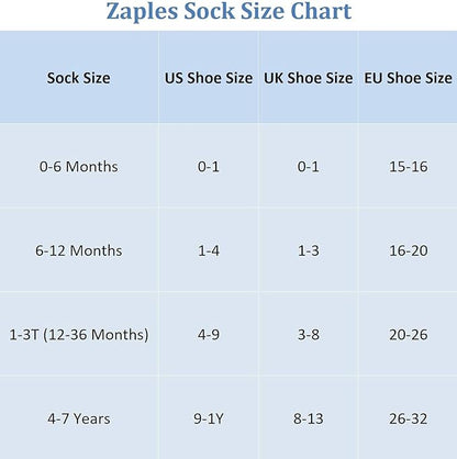 Zaples Baby Non Slip Grip Ankle Socks with Non Skid Soles for Infants Toddlers Kids Boys Girls