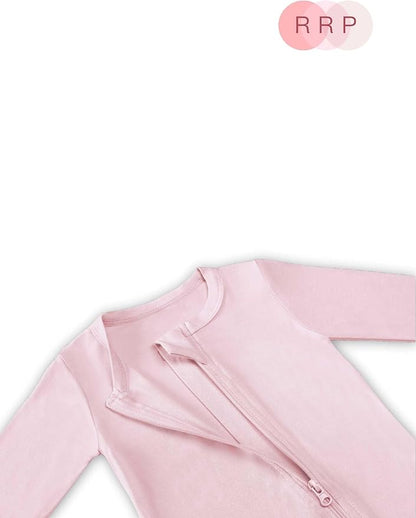 RRP Unisex Baby Footies Pajamas,Rayon Derived From Bamboo,Buttery Soft Sleep 'N Play PJs,2-Way Zipper Closure,0-18 Months