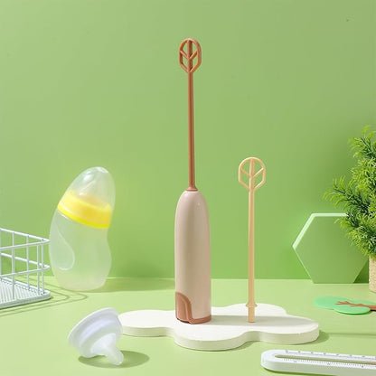 Handheld Electric Baby Formula Mixer with 2 Stirring Sticks, Portable Small Drink Milk Powder Mixer for Bottle Protein Powder Coffee Travel Office Home Stirrer Supply