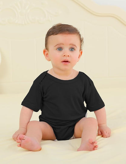Jimonda Baby Bodysuits Rayon from Bamboo Short Sleeve Baby Boys Girls Rompers Soft Outfits Newborn Clothes