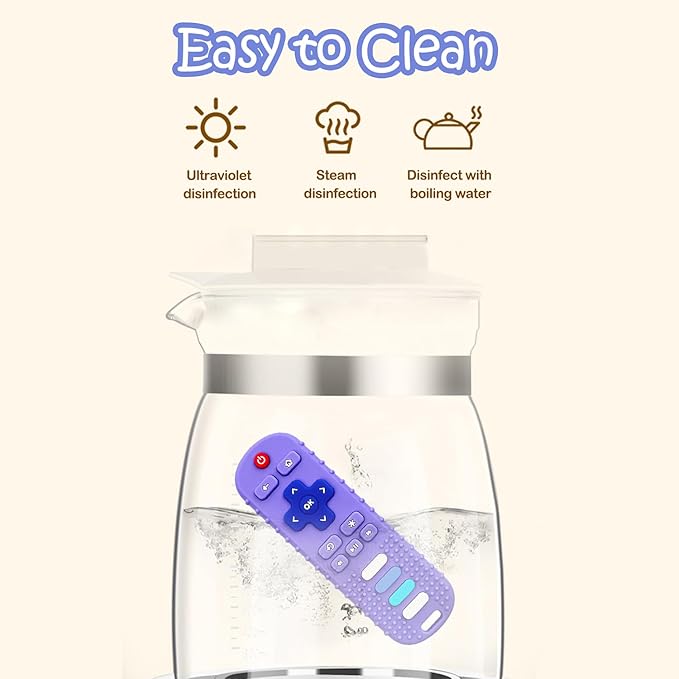 2Pcs Silicone Teething Toys, Remote Control Shape Teethers for Babies Remote Teething Toys, Silicone TV Remote Teether BPA Free/Dishwasher/Refrigerator Safe