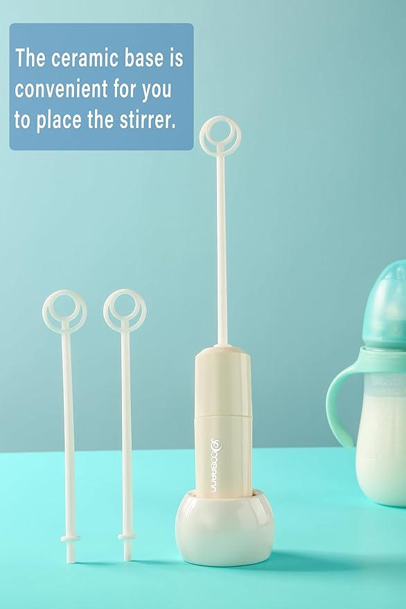 Handheld Electric Baby Formula Mixer,Electric Milk Frothers,Handheld Drink Mixer(Beige)