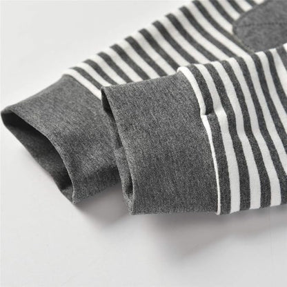 Toddler Infant Baby Boy Clothes Striped Long Sleeve Hoodie Tops Sweatsuit Pants Outfit Set
