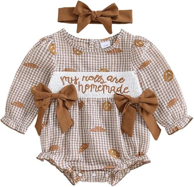 2pcs Infant Baby Girls Romper Dress Headband Long Sleeve Clothing Flowers Newborn Boho Girl Outfit Jumpsuit Clothes
