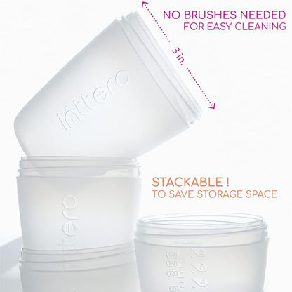 INTTERO Baby Bottles with Built-in Formula Dispenser, Anti-Colic Wide Neck Design for Newborn Feeding and Everyday Baby Essentials, 9 Oz Medium Flow (2 Pack), Cute Pink