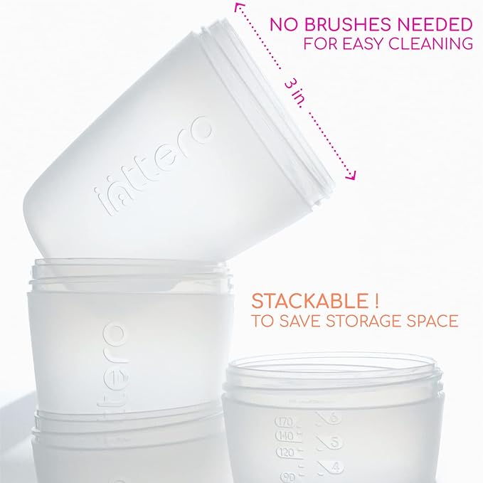 INTTERO Baby Bottles with Built-in Formula Dispenser, Anti-Colic Wide Neck Design for Newborn Feeding and Everyday Baby Essentials, 6 Oz Slow Flow (2 Pack), Modern Blue