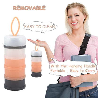 Accmor 2 Pack Baby Formula Dispenser On The Go, Stackable Formula Dispenser Formula Container to Go, Non-Spill Portable Milk Powder Kids Snack Storage Container, BPA Free