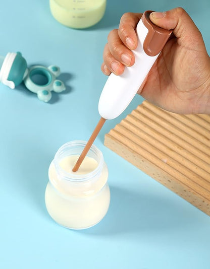 Handheld Electric Baby Formula Mixer,Handheld Drink Mixer (White)