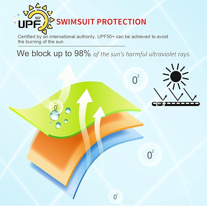 weVSwe Baby Toddler UPF 50+ Sun Protection Rash Guard Long Sleeve Swimsuit with Crotch Zipper
