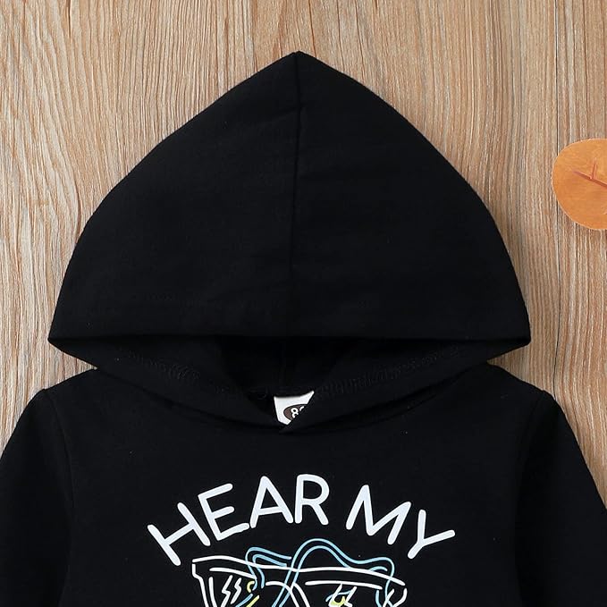 Baby Boys Dinosaur Long Sleeve Hoodie Tops Sweatsuit Pants Winter Outfit Set