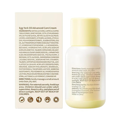 RUNBEN Baby Face Cream with Egg Yolk Oil, 48H Deep Moisturizing, Gentle & Non-Greasy Kids Face Lotion, Dry & Sensitive Skin Care for Baby, Fragrance-Free, 1.76 oz