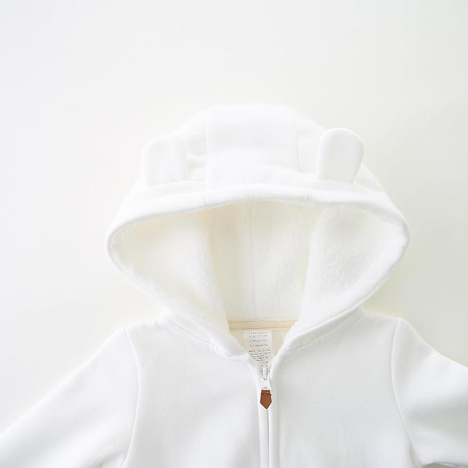 Baby Girls Boys Warm Adorable Hooded Zip Coat for Fall Spring Outerwear 3-24M Kids Jacket