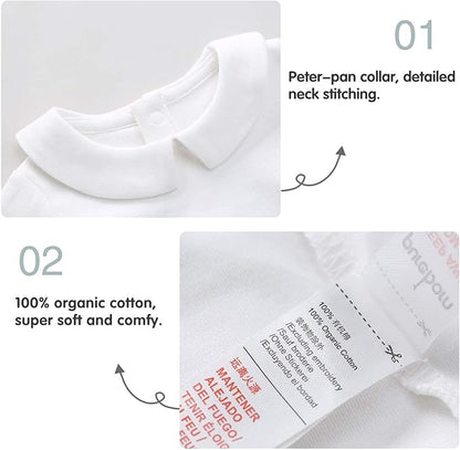 pureborn Baby Girls Boys Bodysuit Super Soft Cotton Romper 0-24 Months