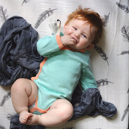 Babysoy Organic Long Sleeve Kimono Bodysuit