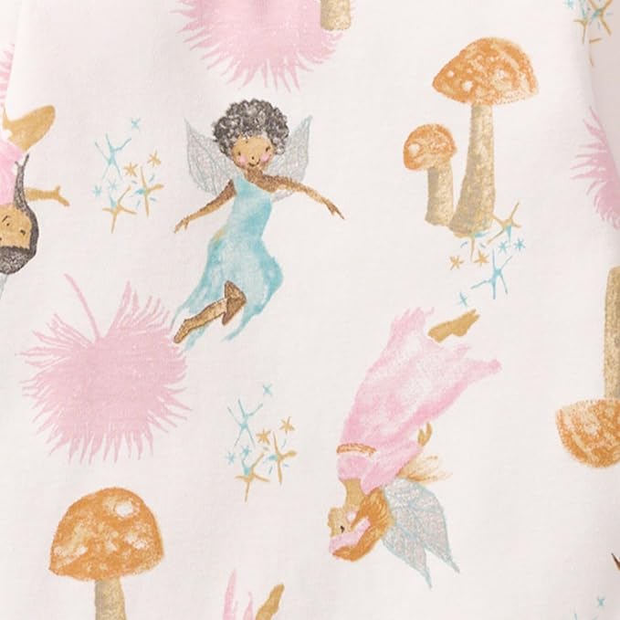 Burt's Bees Baby Girls' Organic Cotton Sleep and Play Footed Pajamas