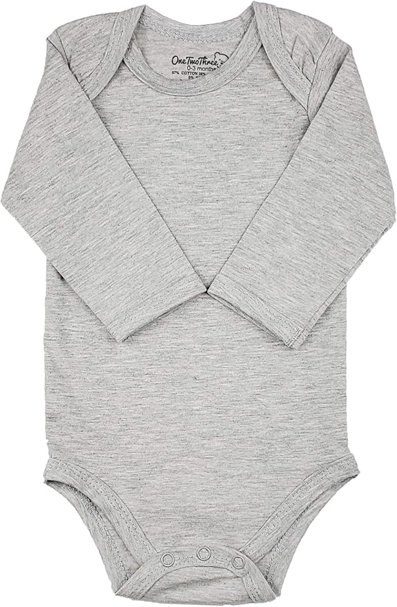 123 Bear Baby Cotton Spandex Long-Sleeve bodysuits unisex boy girl