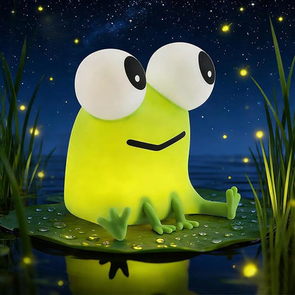 YISUN Frog Night Light for Kids, Soft Silicone Nursery Night Lamp Rechargeable LED Bedside Lamp with Timer, Cute Squishy Lamp for Boys Girls Christmas Gifts Room Decor Kawaii Toys