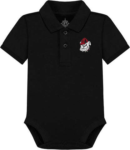 Creative Knitwear College Baby Polo Bodysuit Solid - Team Logo, Multiple Colors, for Boys & Girls (0-12 Months)