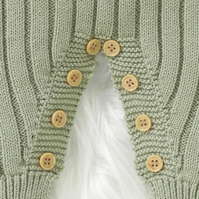 Neiwech Baby Boy Girl Romper Newborn Infant Knit Striped Solid Long Sleeve One Piece Jumpsuit Clothes