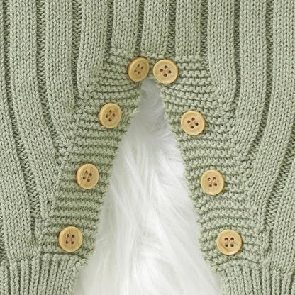 Neiwech Baby Boy Girl Romper Newborn Infant Knit Striped Solid Long Sleeve One Piece Jumpsuit Clothes