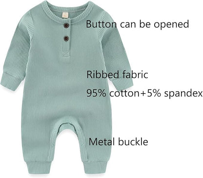 Baby Bodysuit and Pant Sets Ribbed Romper Soft Newborn Boy Girl Clothes Outfits Layette Gift Set
