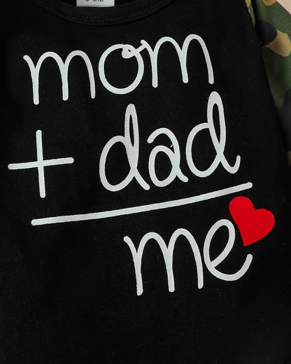 Baby Boy Clothes Infant Newborn Fall Winter Outfits Long Sleeve Letter Print Romper + Hat + Pants Set