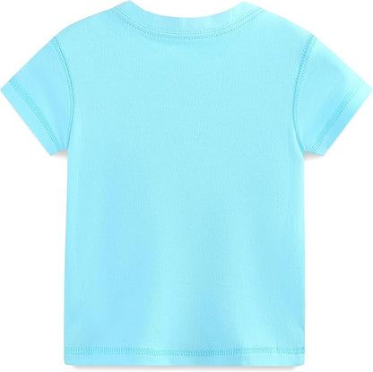 Baby Multicolor Short Sleeve T-Shirt Tee Summer Solid 100% Cotton Basic Clothes