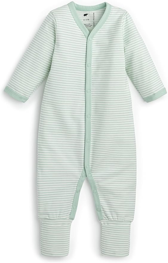 monica + andy On the Go Baby One Piece, 100% Organic Baby Clothes for Girls & Boys, Sizes For Preemie, Newborn, & Infant