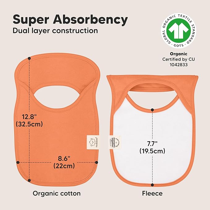 8-Pack Baby Bibs for Boys, Girls - Pullover Bibs for Drooling Teething Baby Girl & Boy Toddler, Newborn, Soft & Absorbent, Cute Colors, Large Torso Coverage Keep Infant Clean & Dry (Eclipse)