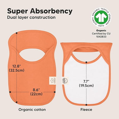 8-Pack Baby Bibs for Boys, Girls - Pullover Bibs for Drooling Teething Baby Girl & Boy Toddler, Newborn, Soft & Absorbent, Cute Colors, Large Torso Coverage Keep Infant Clean & Dry (Eclipse)