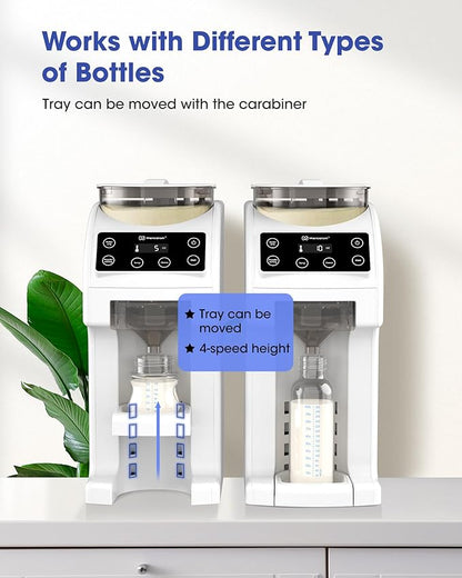 Instant Formula Maker, Fast and Customizable Formula Dispenser Machine with Accurate Temperature Control for Baby, Automatic Powder Blending for All Brands of Bottles and Formula, White