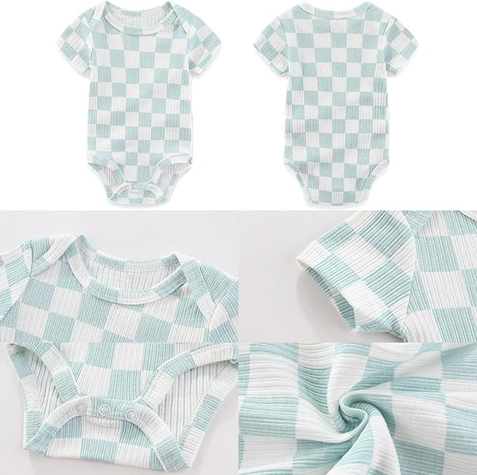 Four Seasons Baby Boy Girl Bodysuits 5-Pack Cotton Comfort Short Sleeve Baby Clothes Soft Infant Outfits