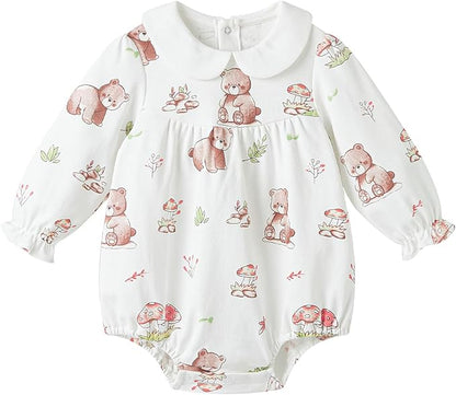 pureborn Baby Girls Boys Bodysuit Super Soft Cotton Romper 0-24 Months