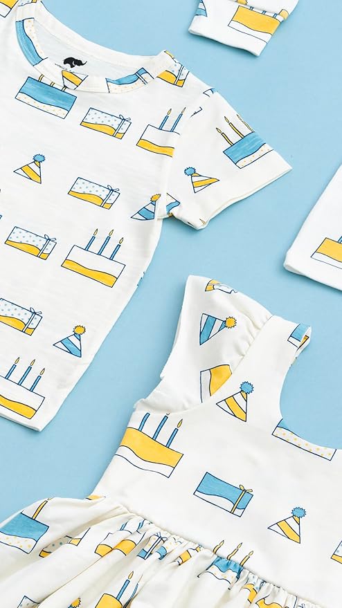 Monica + Andy Crewneck Tee, 100% Organic Cotton Clothes for Girls & Boys, Printed T-Shirt Sizes for Kids, Toddler & Baby