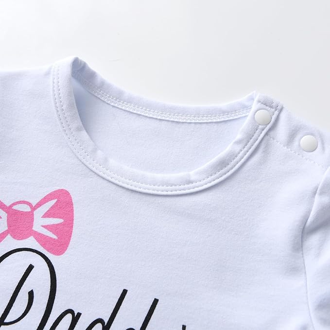 KuKitty 3Pcs Baby Girl Outfits Set Long Sleeve T-Shirt Tops Flowers Pants with Headband