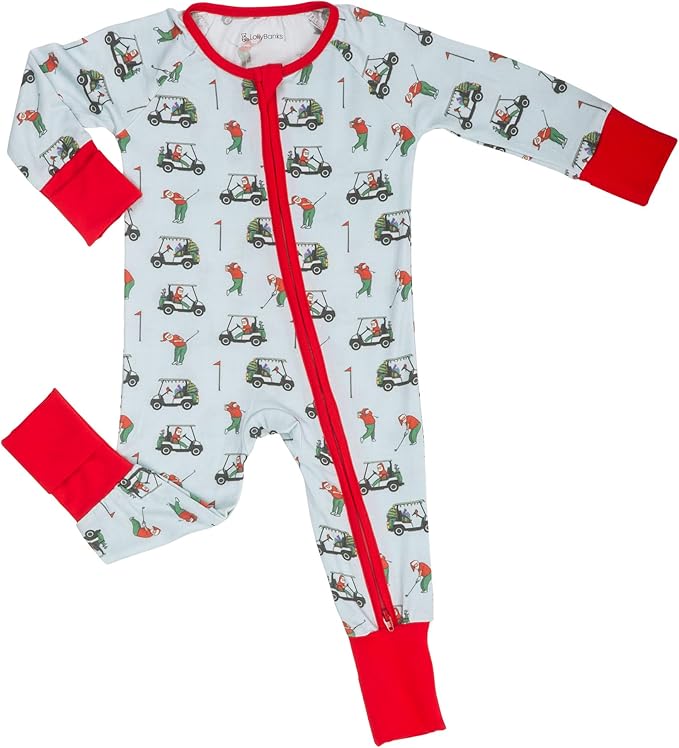 LollyBanks Baby Pajamas, 2-Way Zipper Infant Romper, 95% Viscose Made from Bamboo and 5% Spandex, Baby Sleepers