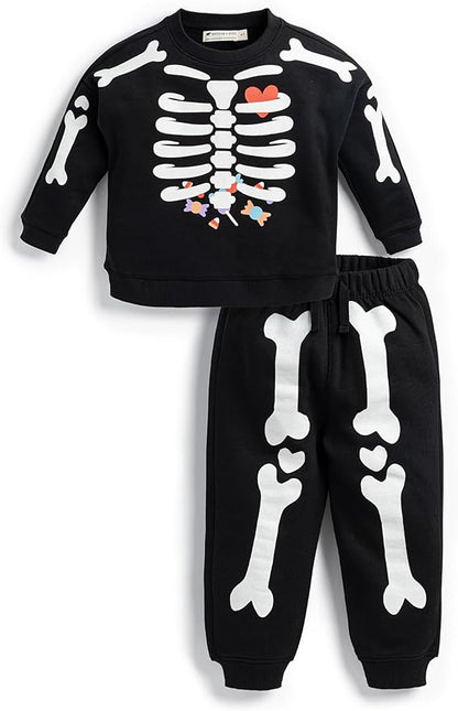 monica + andy Sporty Sweatsuit, 100% Organic Cotton Clothes for Boys & Girls, Outfit Sizes For Kids, Toddler & Infant