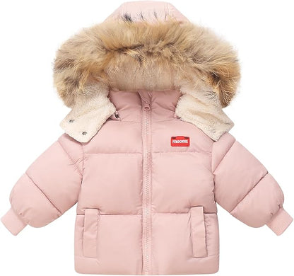 Toddler Winter Coat Baby Puffer Jacket Hoodie Snow Boy Thick Outerwear Clothes