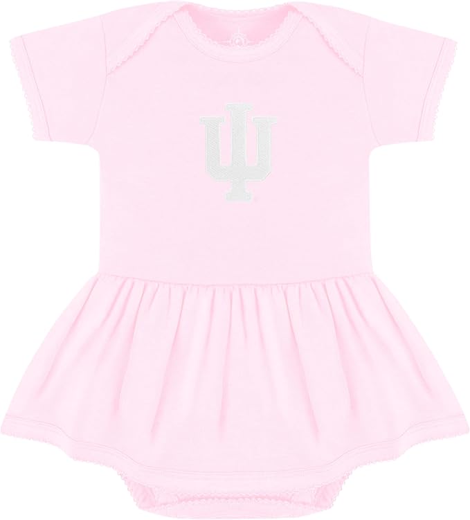 Creative Knitwear College Baby Picot Bodysuit Dress - Team Logo, Multiple Colors, for Baby Girls (0-24 Months)