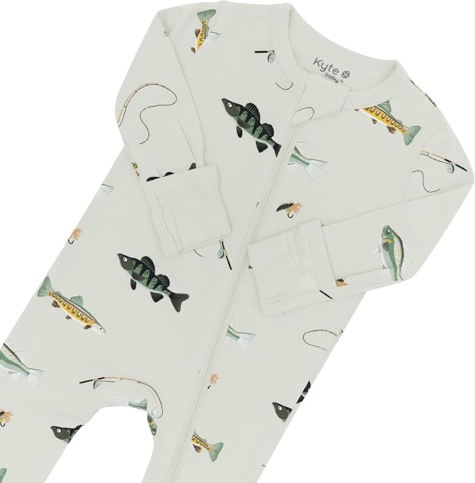 KYTE BABY Unisex Zipper Closure Footies, Rayon Made From Bamboo, 0-24 Months