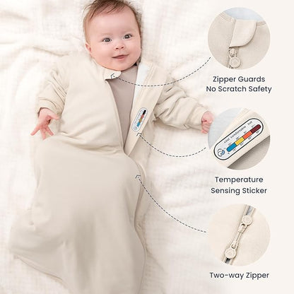 kaiya baby Unisex Sleeping Bag for Babies and Toddlers 2.5 Tog Sleep Sack, Long Sleeve Sleep Sack, Wearable Blanket Baby
