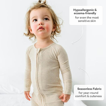 Little Sleepies Pajamas for Baby Boys & Girls, Viscose from Bamboo Baby Pajamas, Preemie & Newborn Sleepers, 2-Way Zipper PJs