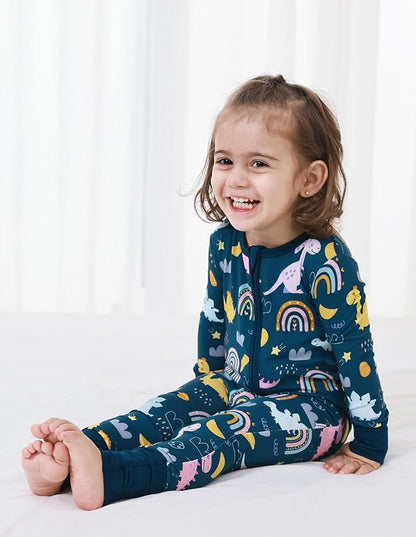 Baby Zippered Rompers Newborn Pajamas Sleepers Long Sleeve Jumpsuits Infant Zipper Romper-Viscose from Bamboo