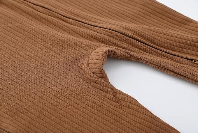 ACESTAR Baby Footies Pajamas, 2-Way Zipper Baby Sleepers with Mitten Cuffs - Long Sleeve Baby Zip Up Onesie for 0-12 Months