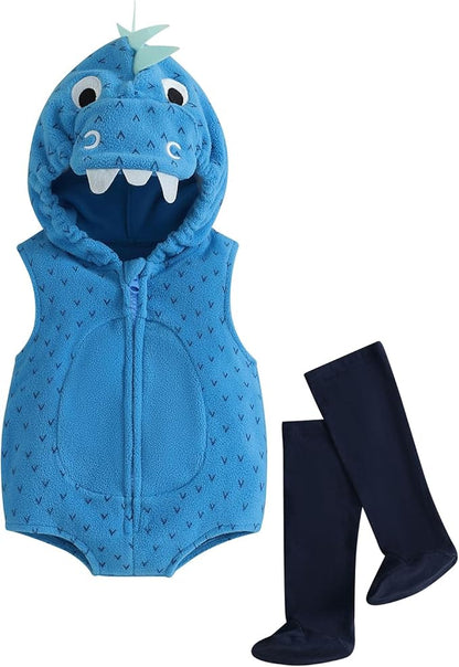 Baby Halloween Costumes Bee/Pumpkin/Ghost Costume Zipper Hooded Sleeveless Romper Stockings Infant Halloween Clothes