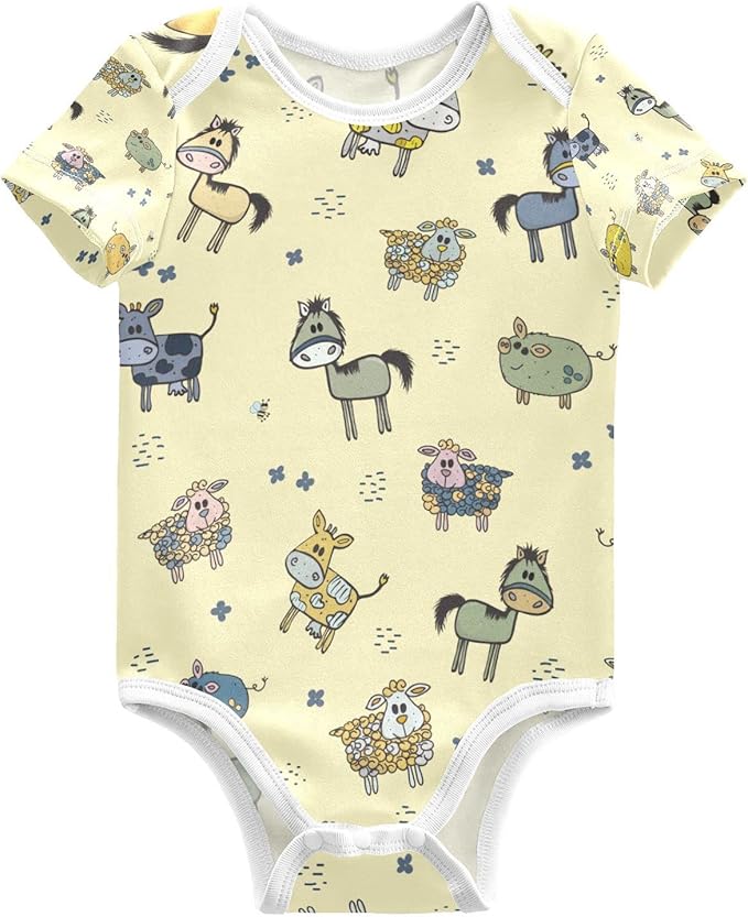 vvfelixl Dachshund Dog Baby Clothes for Boy Girl,Baby One-Piece Bodysuit for 0-24 Months,Short Sleeve