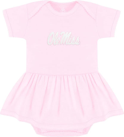 Creative Knitwear College Baby Picot Bodysuit Dress - Team Logo, Multiple Colors, for Baby Girls (0-24 Months)