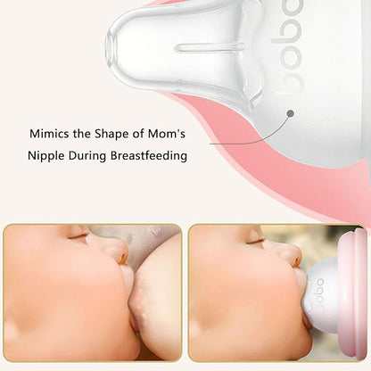 YOHKOH Baby Bottle Nipples for Wide Neck Bottles, 100% Natural Feel Silicone Nipples, BPA-Free (9m+, LL, 4 Counts)